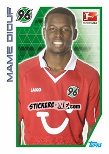 Sticker Mame Biram Diouf - German Football Bundesliga 2012-2013 n. 153 - Topps