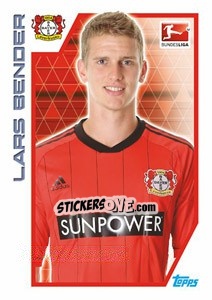 Sticker Lars Bender - German Football Bundesliga 2012-2013 - Topps