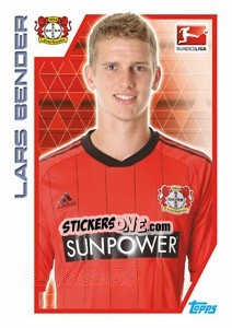 Sticker Lars Bender - German Football Bundesliga 2012-2013 n. 182 - Topps