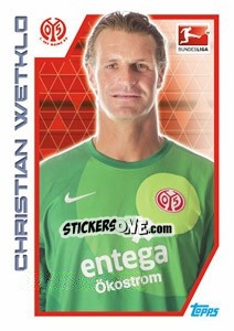 Sticker Christian Wetklo - German Football Bundesliga 2012-2013 n. 192 - Topps