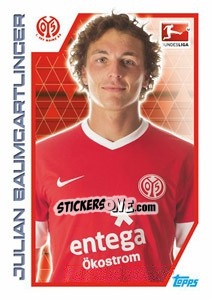 Cromo Julian Baumgartlinger - German Football Bundesliga 2012-2013 - Topps