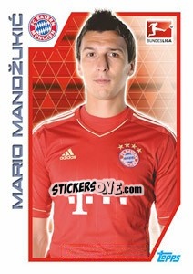 Sticker Mario Mandžukic - German Football Bundesliga 2012-2013 - Topps