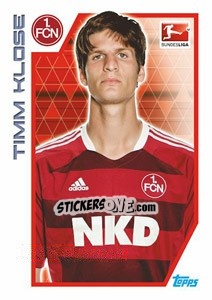 Sticker Timm Klose - German Football Bundesliga 2012-2013 - Topps