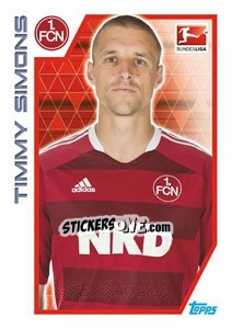 Cromo Timmy Simons - German Football Bundesliga 2012-2013 - Topps