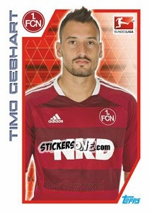 Sticker Timo Gebhart - German Football Bundesliga 2012-2013 - Topps