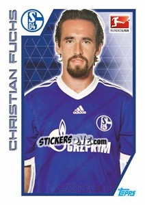 Sticker Christian Fuchs - German Football Bundesliga 2012-2013 - Topps