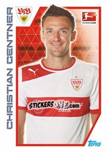 Sticker Christian Gentner - German Football Bundesliga 2012-2013 n. 286 - Topps