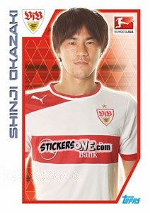 Sticker Shinji Okazaki - German Football Bundesliga 2012-2013 - Topps