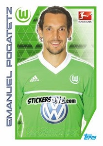Sticker Emanuel Pogatetz - German Football Bundesliga 2012-2013 - Topps
