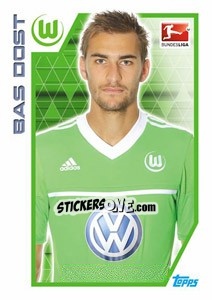 Sticker Bas Dost - German Football Bundesliga 2012-2013 - Topps