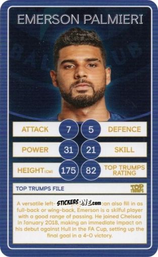 Cromo Emerson Palmieri - Chelsea 2019-2020
 n. 7 - Top Trumps