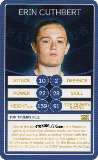 Figurina Erin Cuthbert - Chelsea 2019-2020
 n. 26 - Top Trumps