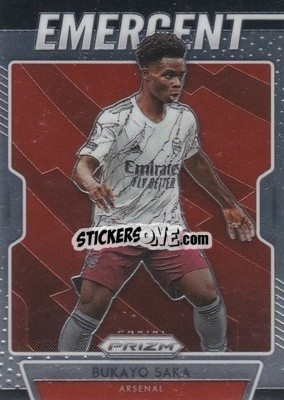Sticker Bukayo Saka - English Premier League 2020-2021. Prizm
 n. 3e - Panini