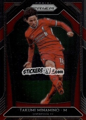 Sticker Takumi Minamino - English Premier League 2020-2021. Prizm
 - Panini