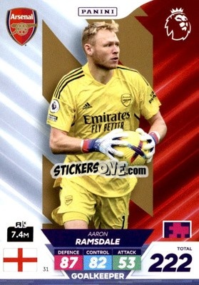 Sticker Aaron Ramsdale - English Premier League 2022-2023. Adrenalyn XL Plus
 n. 31 - Panini