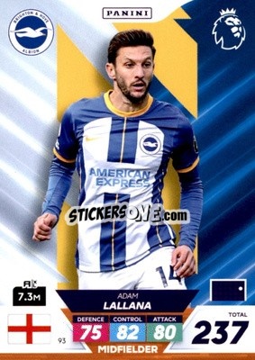 Sticker Adam Lallana - English Premier League 2022-2023. Adrenalyn XL Plus
 n. 93 - Panini