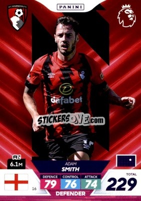 Sticker Adam Smith - English Premier League 2022-2023. Adrenalyn XL Plus
 n. 16 - Panini