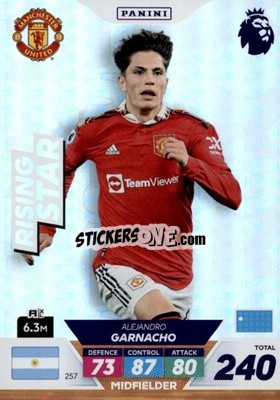 Sticker Alejandro Garnacho - English Premier League 2022-2023. Adrenalyn XL Plus
 n. 257 - Panini
