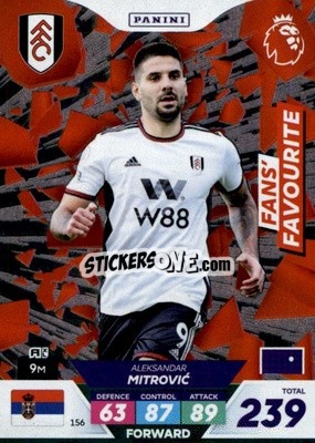 Sticker Aleksandar Mitrović - English Premier League 2022-2023. Adrenalyn XL Plus
 n. 156 - Panini