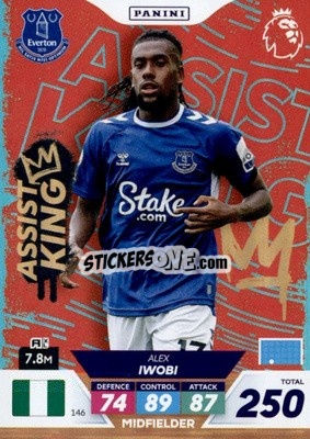 Sticker Alex Iwobi - English Premier League 2022-2023. Adrenalyn XL Plus
 n. 146 - Panini