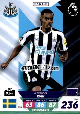 Sticker Alexander Isak - English Premier League 2022-2023. Adrenalyn XL Plus
 n. 278 - Panini