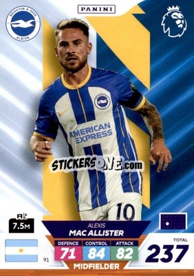 Sticker Alexis Mac Allister - English Premier League 2022-2023. Adrenalyn XL Plus
 n. 91 - Panini