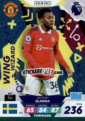 Sticker Anthony Elanga - English Premier League 2022-2023. Adrenalyn XL Plus
 n. 261 - Panini