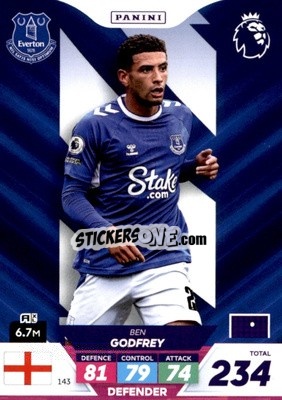 Sticker Ben Godfrey - English Premier League 2022-2023. Adrenalyn XL Plus
 n. 143 - Panini