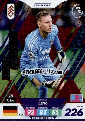 Sticker Bernd Leno - English Premier League 2022-2023. Adrenalyn XL Plus
 n. 157 - Panini