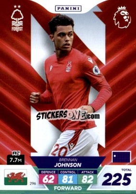 Sticker Brennan Johnson - English Premier League 2022-2023. Adrenalyn XL Plus
 n. 296 - Panini
