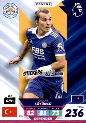 Sticker Çağlar Söyüncü - English Premier League 2022-2023. Adrenalyn XL Plus
 n. 196 - Panini