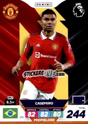 Sticker Casemiro - English Premier League 2022-2023. Adrenalyn XL Plus
 n. 255 - Panini