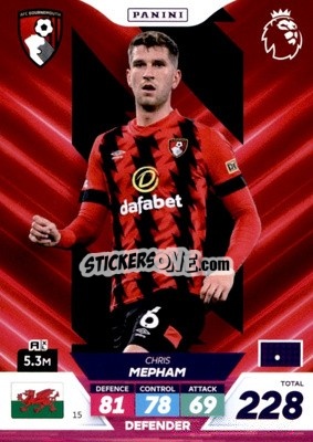 Sticker Chris Mepham - English Premier League 2022-2023. Adrenalyn XL Plus
 - Panini