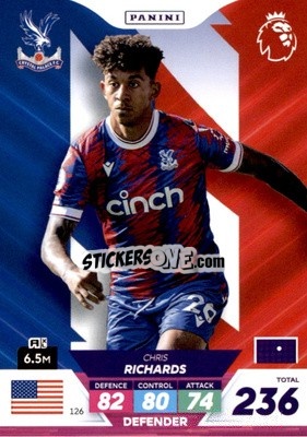 Sticker Chris Richards - English Premier League 2022-2023. Adrenalyn XL Plus
 n. 126 - Panini