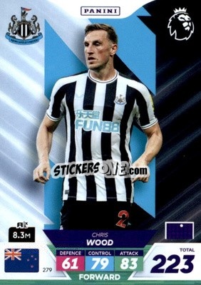 Sticker Chris Wood - English Premier League 2022-2023. Adrenalyn XL Plus
 n. 279 - Panini