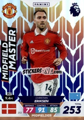Sticker Christian Eriksen - English Premier League 2022-2023. Adrenalyn XL Plus
 n. 253 - Panini