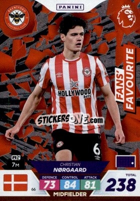 Sticker Christian Nørgaard - English Premier League 2022-2023. Adrenalyn XL Plus
 n. 66 - Panini