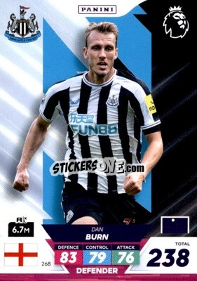 Sticker Dan Burn - English Premier League 2022-2023. Adrenalyn XL Plus
 n. 268 - Panini