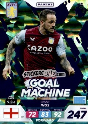 Sticker Danny Ings - English Premier League 2022-2023. Adrenalyn XL Plus
 n. 62 - Panini
