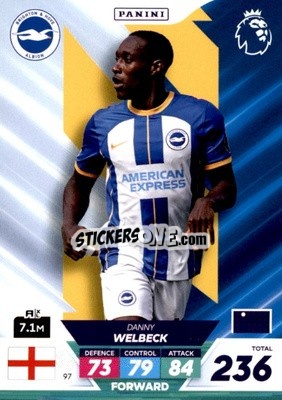 Sticker Danny Welbeck - English Premier League 2022-2023. Adrenalyn XL Plus
 n. 97 - Panini
