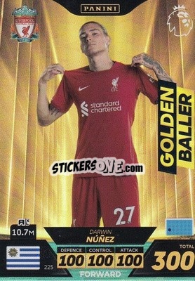 Sticker Darwin Núñez - English Premier League 2022-2023. Adrenalyn XL Plus
 n. 225 - Panini