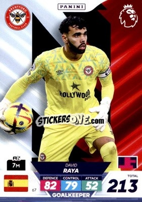 Sticker David Raya - English Premier League 2022-2023. Adrenalyn XL Plus
 n. 67 - Panini