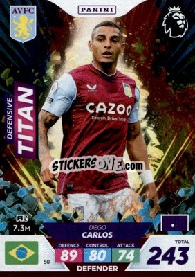 Sticker Diego Carlos - English Premier League 2022-2023. Adrenalyn XL Plus
 n. 50 - Panini