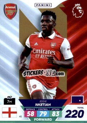 Sticker Eddie Nketiah - English Premier League 2022-2023. Adrenalyn XL Plus
 n. 45 - Panini