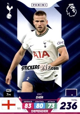 Sticker Eric Dier - English Premier League 2022-2023. Adrenalyn XL Plus
 n. 321 - Panini