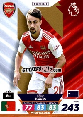 Sticker Fábio Vieira - English Premier League 2022-2023. Adrenalyn XL Plus
 n. 41 - Panini
