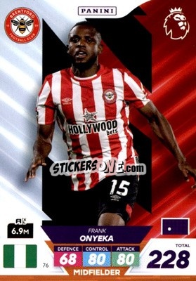 Sticker Frank Onyeka - English Premier League 2022-2023. Adrenalyn XL Plus
 - Panini