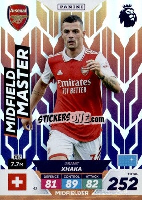 Sticker Granit Xhaka - English Premier League 2022-2023. Adrenalyn XL Plus
 - Panini