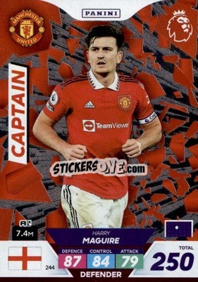 Sticker Harry Maguire - English Premier League 2022-2023. Adrenalyn XL Plus
 n. 244 - Panini