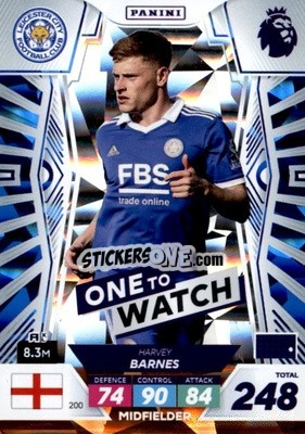 Sticker Harvey Barnes - English Premier League 2022-2023. Adrenalyn XL Plus
 n. 200 - Panini